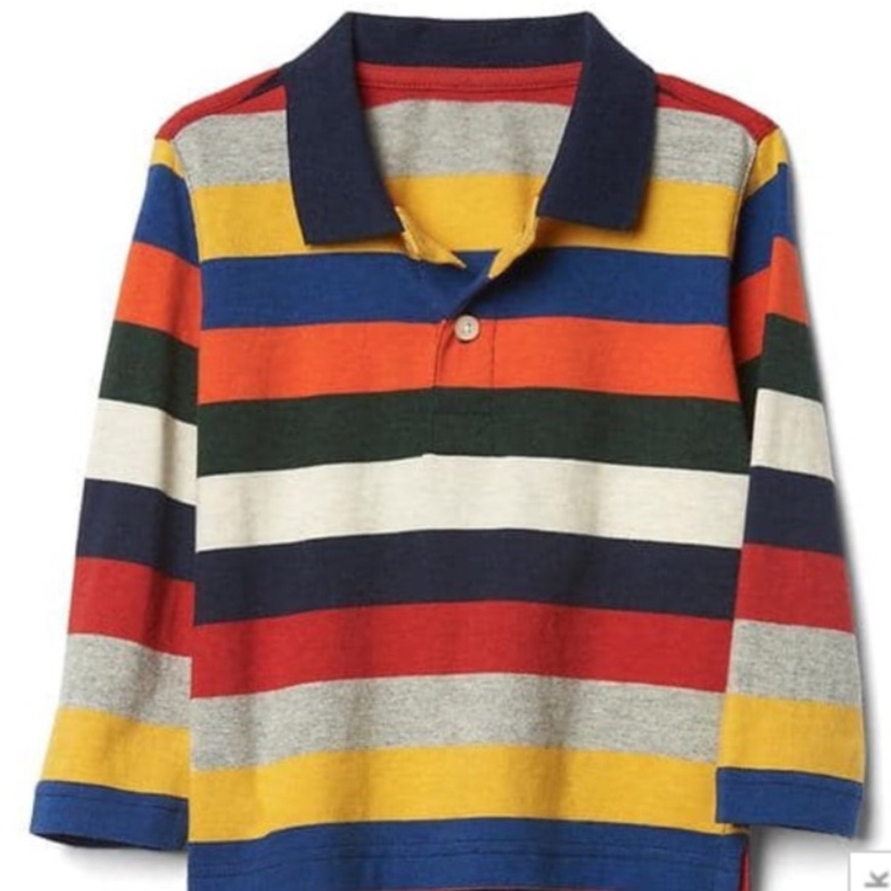 Gap Stripes Long Sleeve Polo